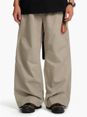 Retro Panelled Cotton Carpenter Pants