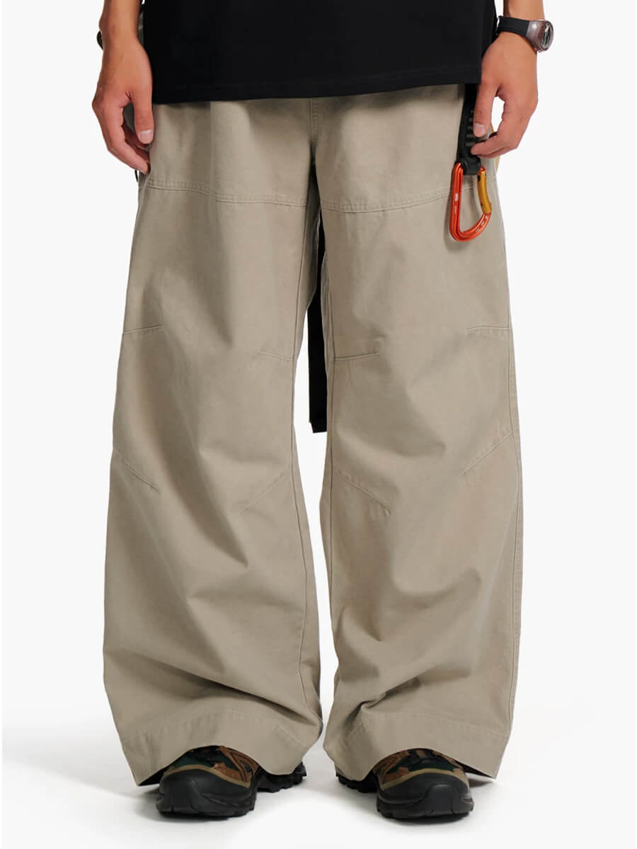 Retro Panelled Cotton Carpenter Pants